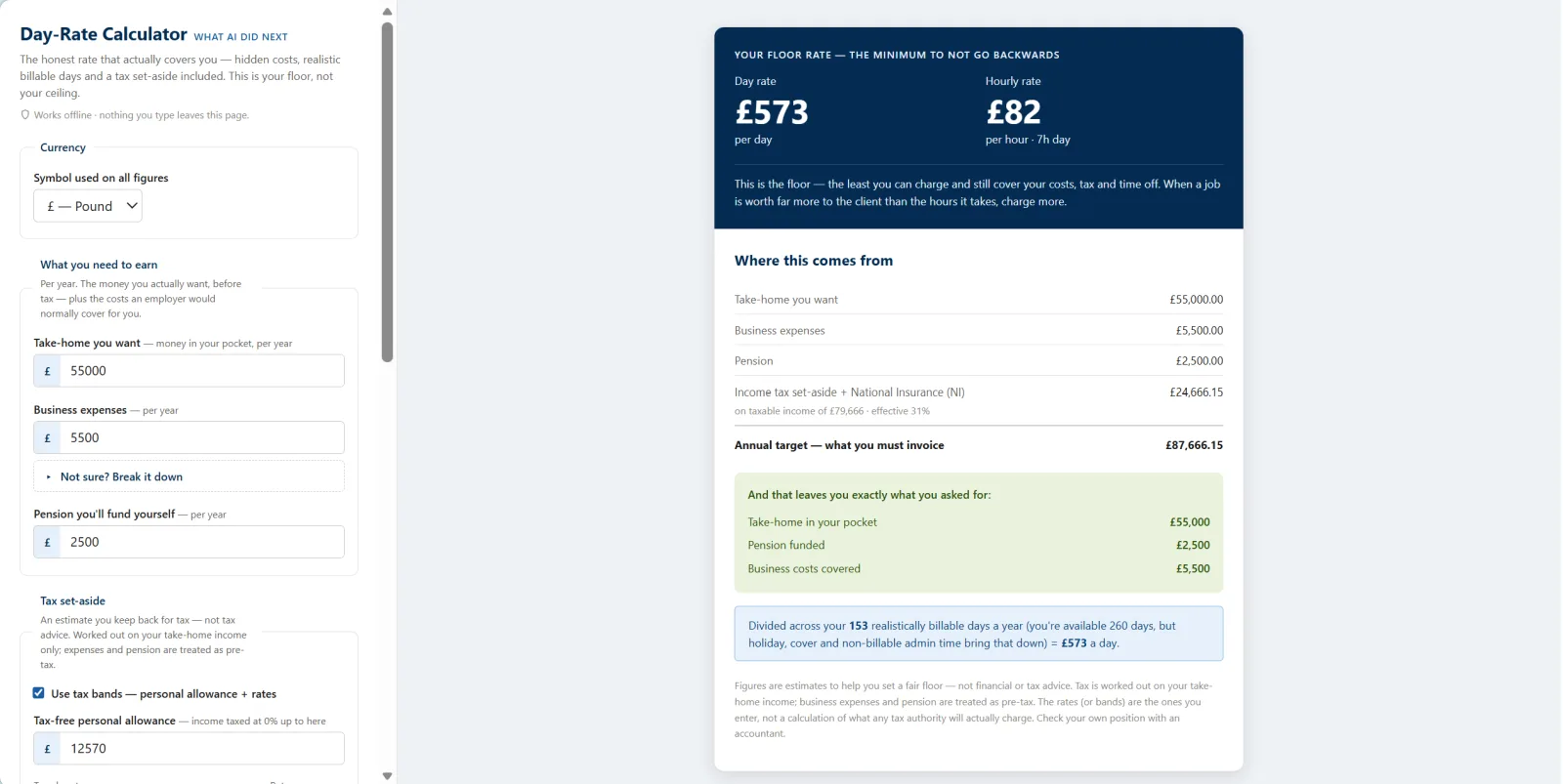 Day Rate Calculator