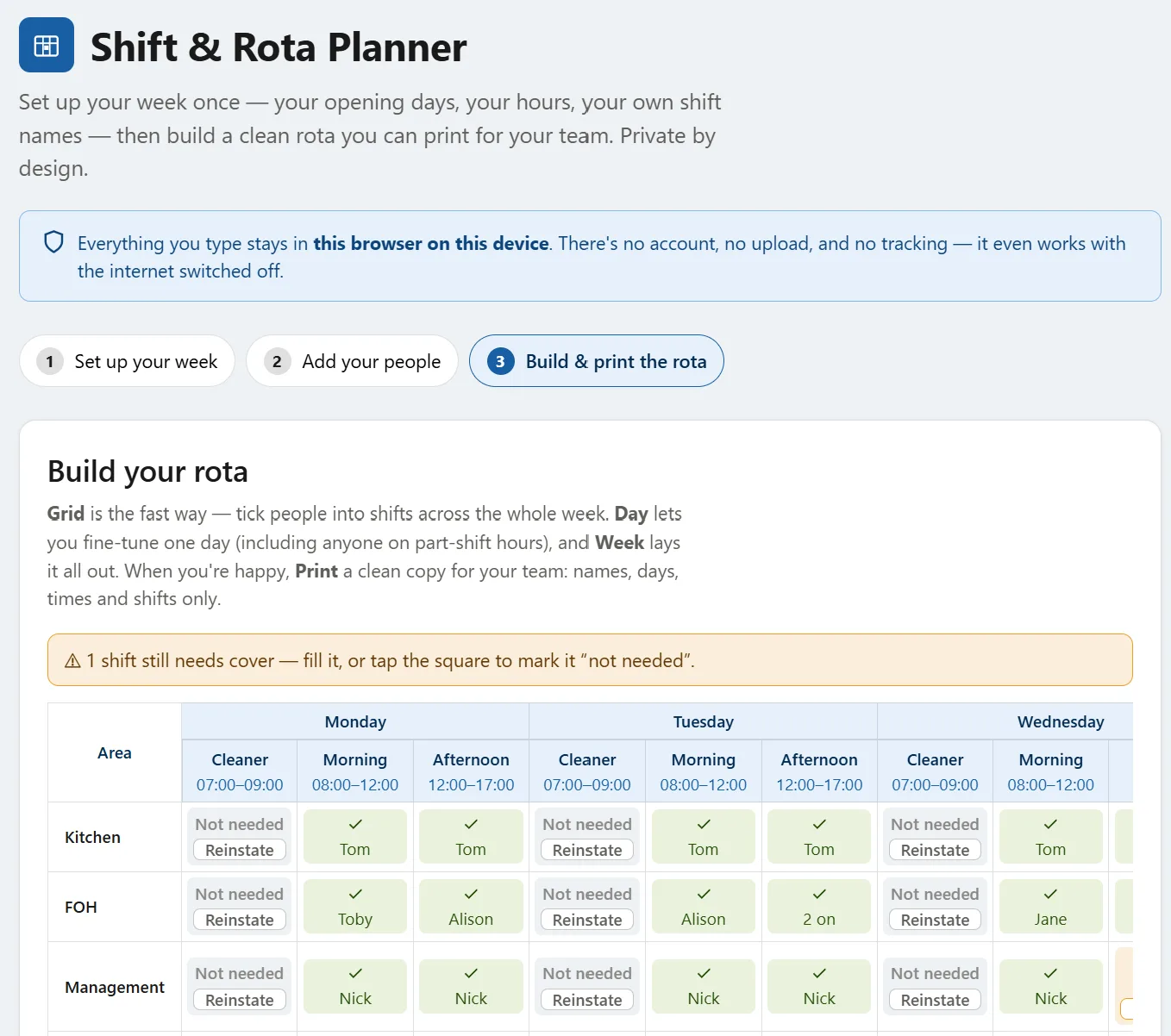 Rota Planner